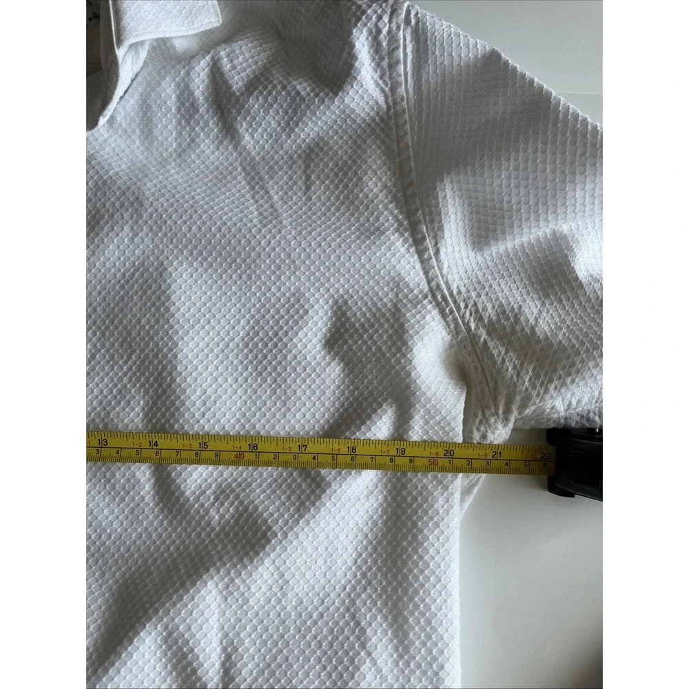 Denim And Flower Long Sleeve White Button Down Shirt Mens Medium L 42